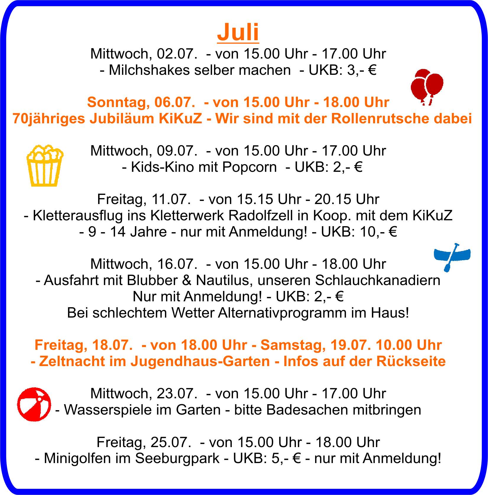 Programm Juli1