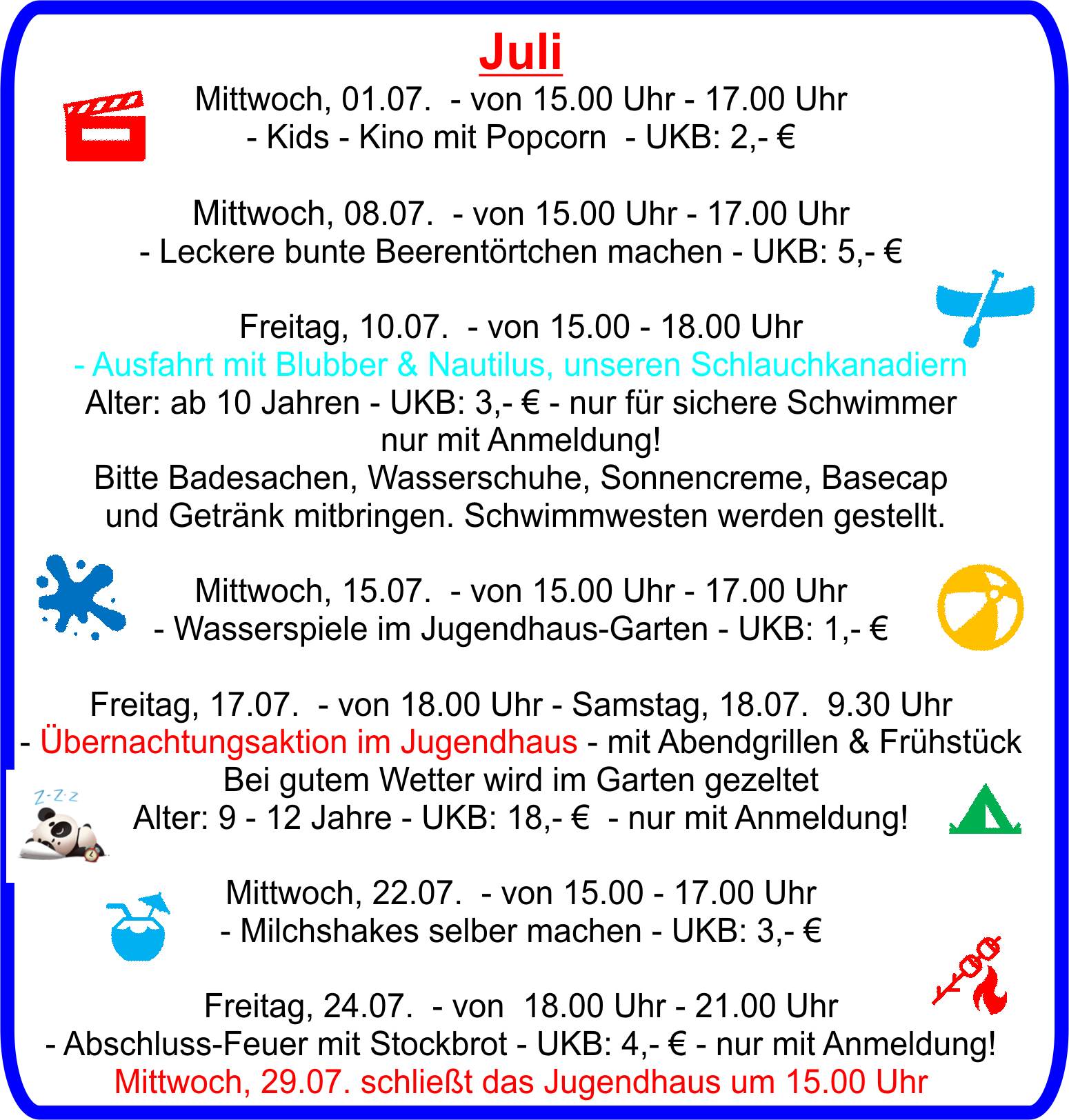 Programm Juli 2026